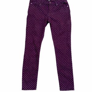 ROXY DENIM Women's Burgundy Print Skinny Denim Pants Jeans 11/30​​​​​​​